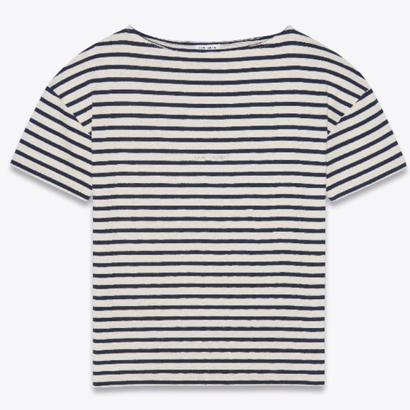 NWT SAINT LAURENT STRIPED T-SHIRT - Picture 4 of 4